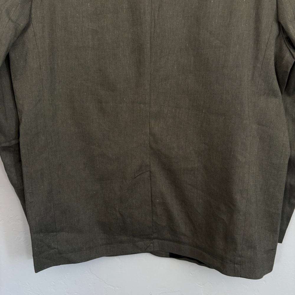 Johnny Bigg Jacob Linen Blend Blazer Sport Coat Men Size 48 Green 2 Button New - Picture 12 of 15